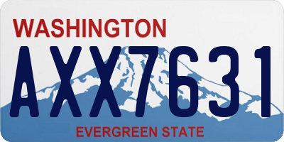 WA license plate AXX7631