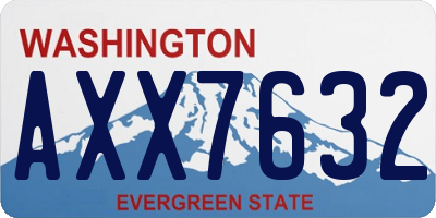 WA license plate AXX7632