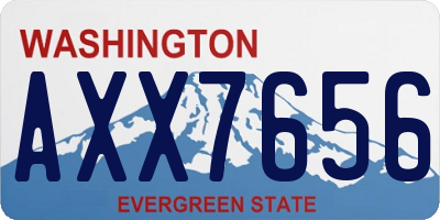 WA license plate AXX7656