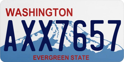 WA license plate AXX7657