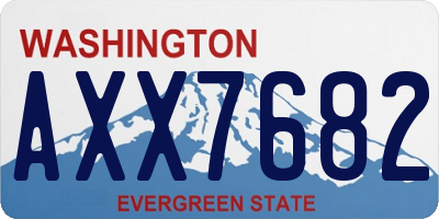 WA license plate AXX7682