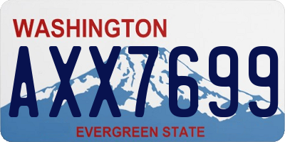 WA license plate AXX7699