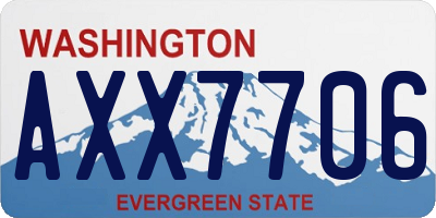 WA license plate AXX7706