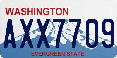 WA license plate AXX7709