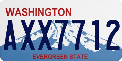 WA license plate AXX7712