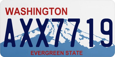 WA license plate AXX7719