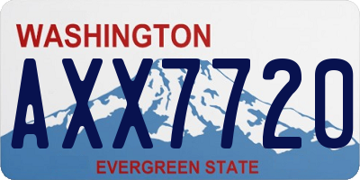 WA license plate AXX7720