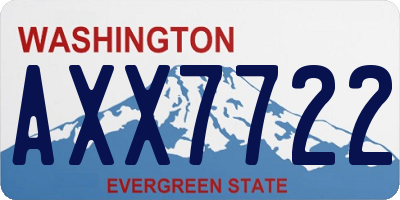WA license plate AXX7722