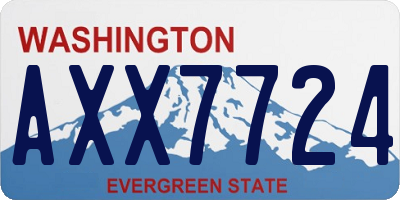 WA license plate AXX7724