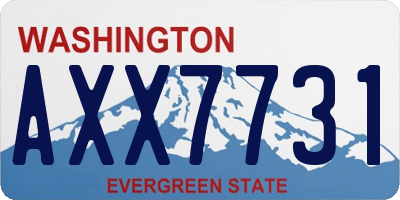 WA license plate AXX7731