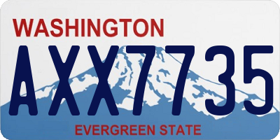 WA license plate AXX7735