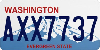 WA license plate AXX7737