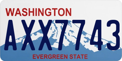 WA license plate AXX7743