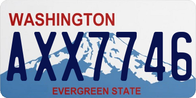 WA license plate AXX7746
