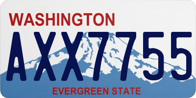 WA license plate AXX7755