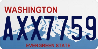 WA license plate AXX7759