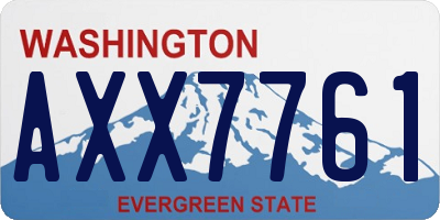 WA license plate AXX7761