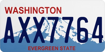 WA license plate AXX7764