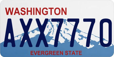 WA license plate AXX7770
