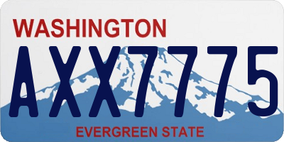 WA license plate AXX7775