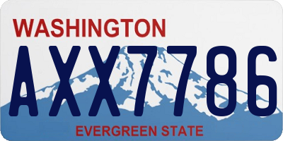 WA license plate AXX7786
