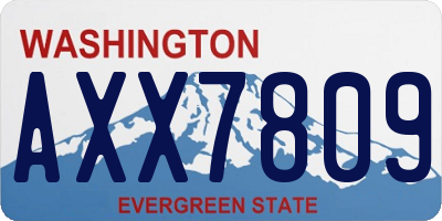WA license plate AXX7809
