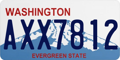 WA license plate AXX7812