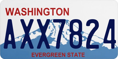 WA license plate AXX7824