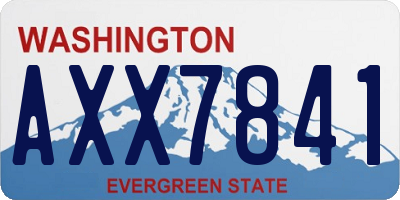 WA license plate AXX7841