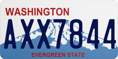 WA license plate AXX7844