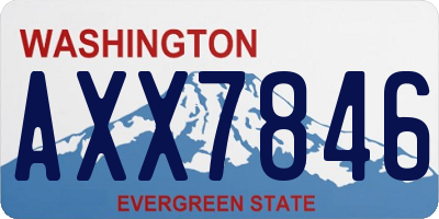 WA license plate AXX7846