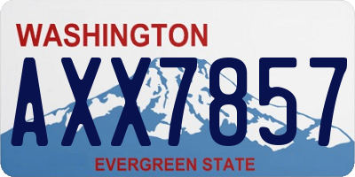 WA license plate AXX7857