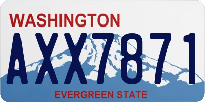 WA license plate AXX7871
