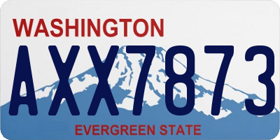 WA license plate AXX7873