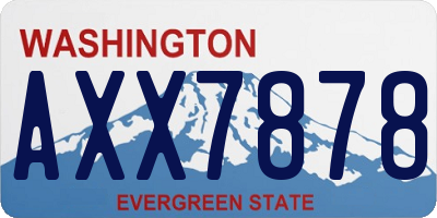 WA license plate AXX7878