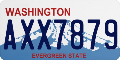 WA license plate AXX7879