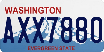 WA license plate AXX7880