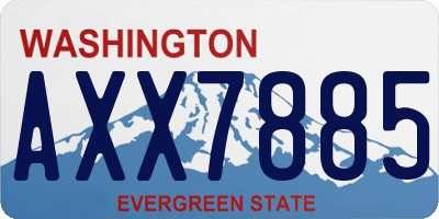 WA license plate AXX7885