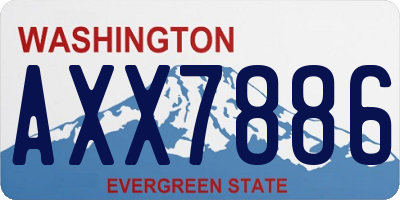 WA license plate AXX7886