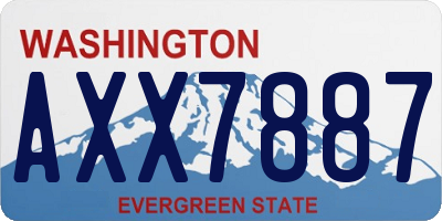 WA license plate AXX7887