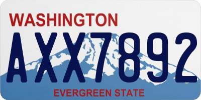 WA license plate AXX7892