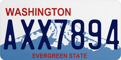 WA license plate AXX7894