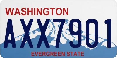 WA license plate AXX7901