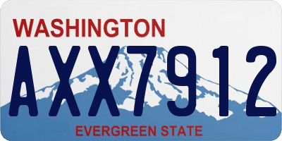 WA license plate AXX7912