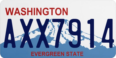 WA license plate AXX7914