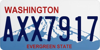 WA license plate AXX7917