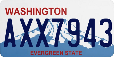 WA license plate AXX7943