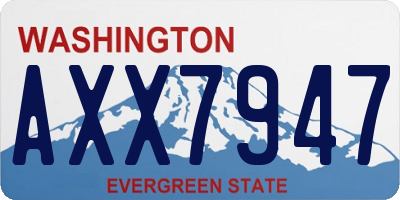 WA license plate AXX7947