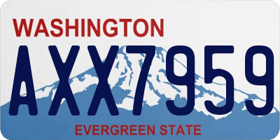 WA license plate AXX7959
