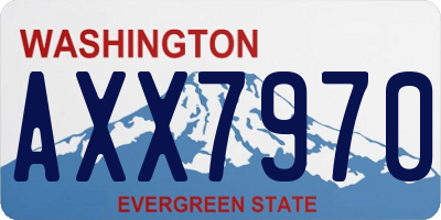 WA license plate AXX7970